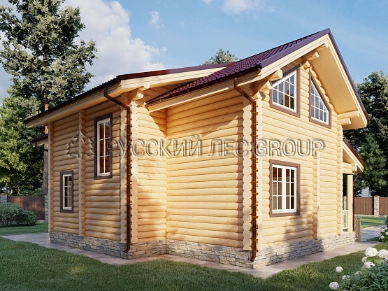 Дом из бревна проект КОХАН 152,0м2 8,5х12,5